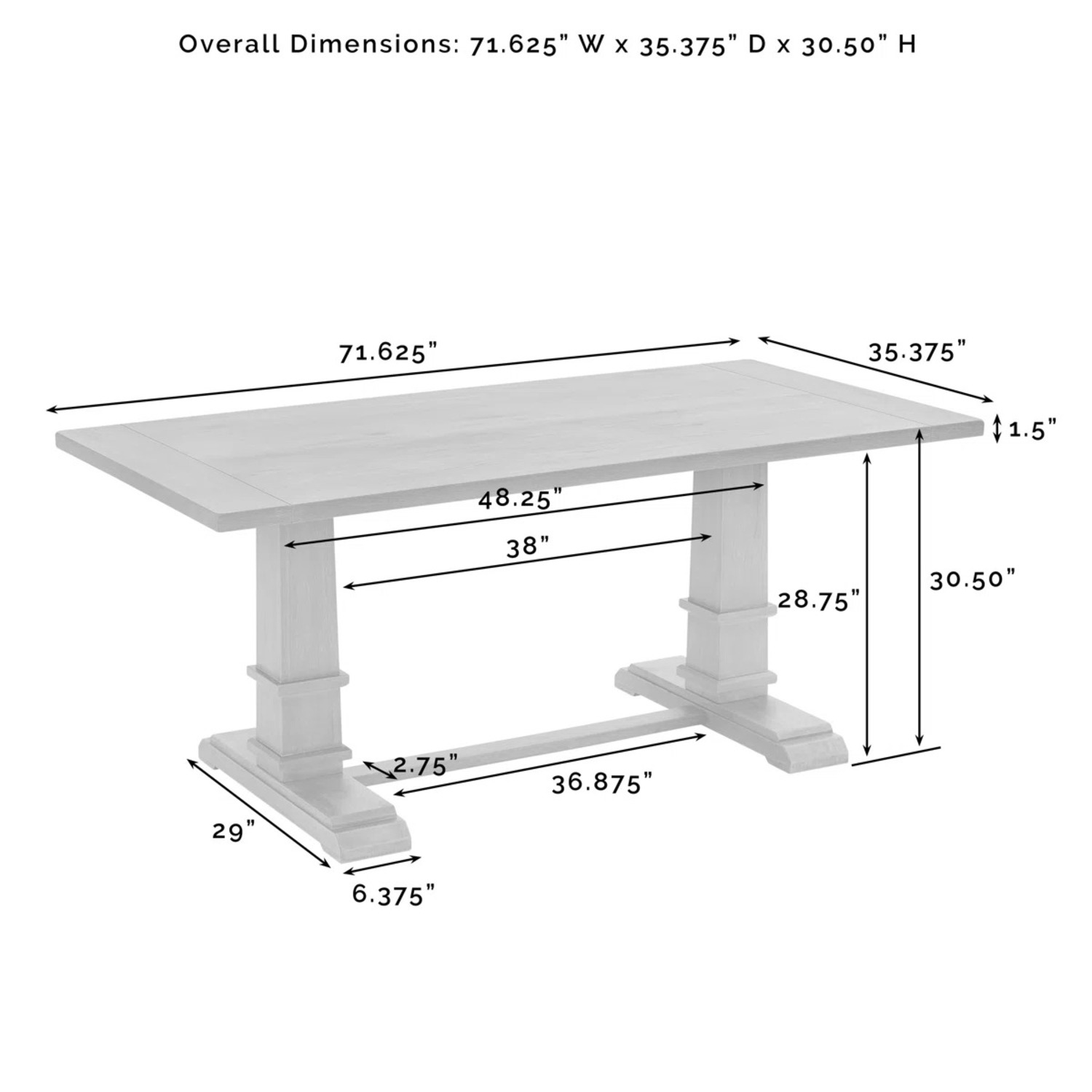 Farmhouse Trestle Dining Table  - image-3