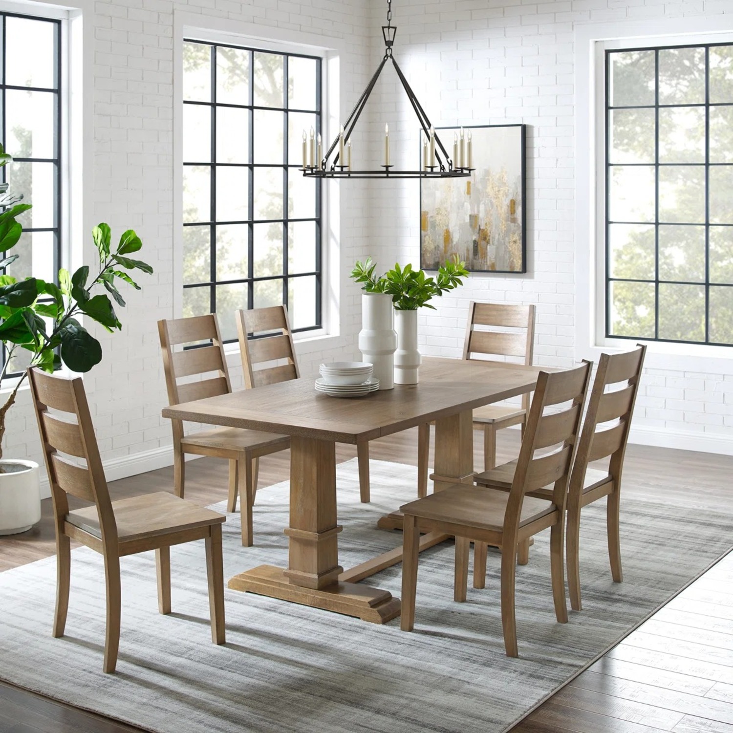 Farmhouse Trestle Dining Table  - image-1