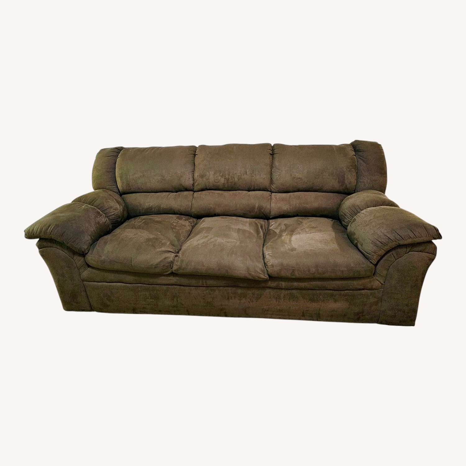 Dark Brown Fabric 3+ Seater Sofa - image-0