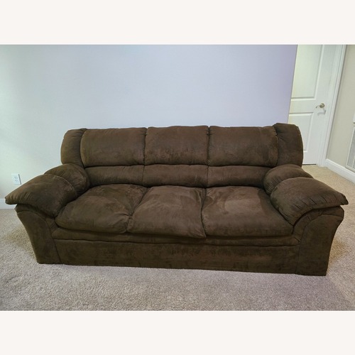 Used Dark Brown Fabric 3+ Seater Sofa for sale on AptDeco