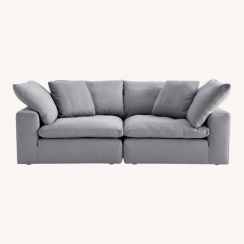 Used Cloud Light Gray Fabric 2 Piece Sectional for sale on AptDeco