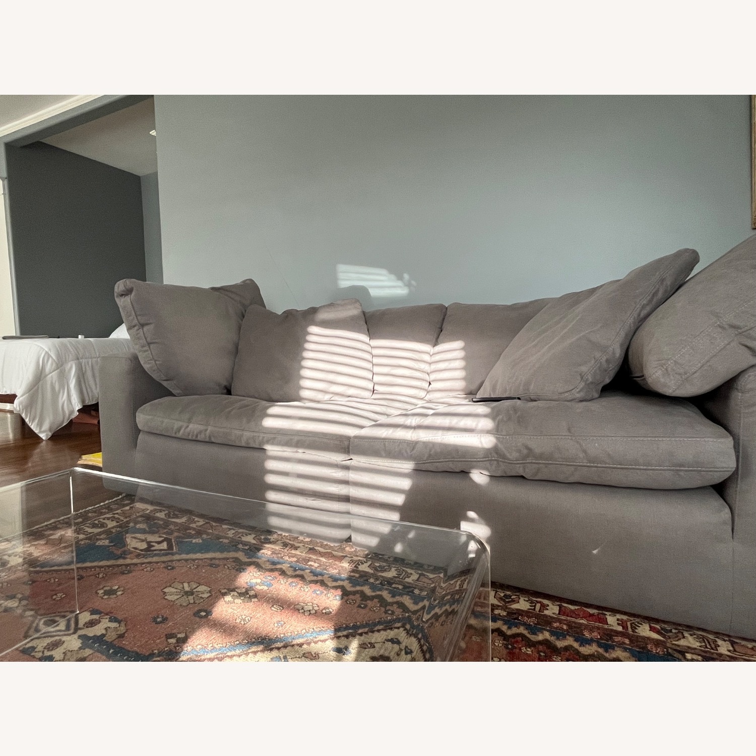 Cloud Light Gray Fabric 2 Piece Sectional - image-3