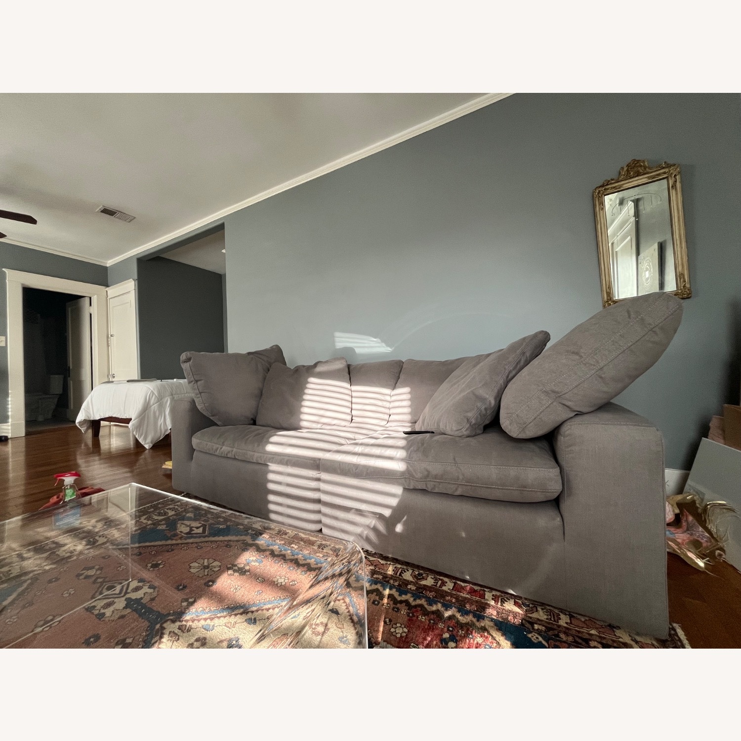 Cloud Light Gray Fabric 2 Piece Sectional - image-2