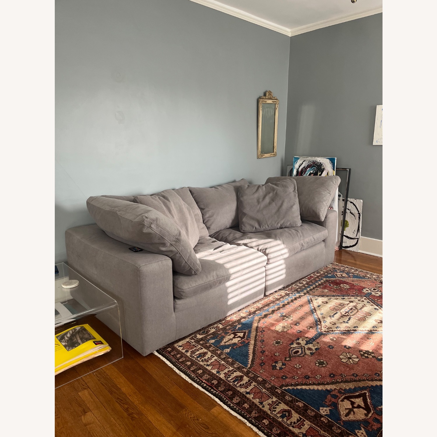 Cloud Light Gray Fabric 2 Piece Sectional - image-5