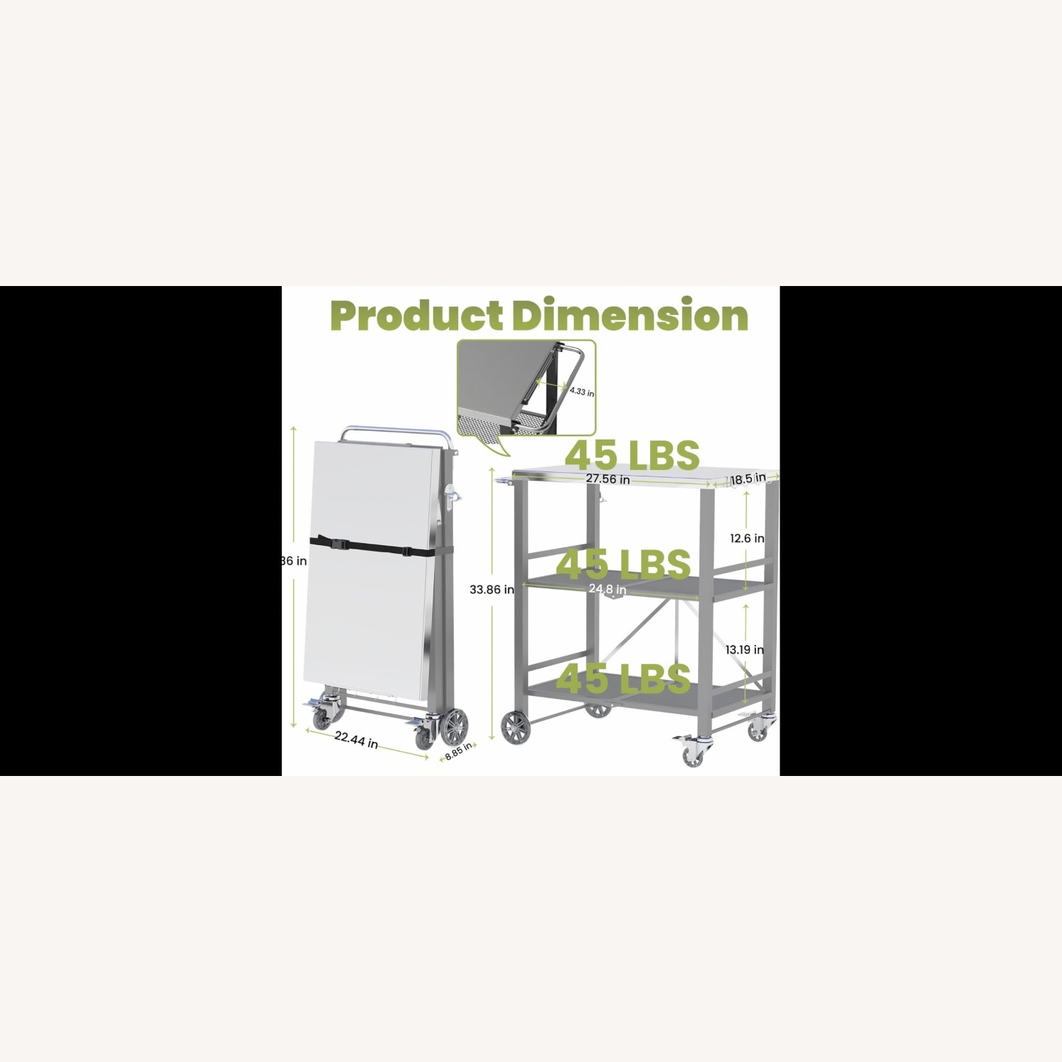 LUE BONA Foldable Outdoor Grill Table - image-1