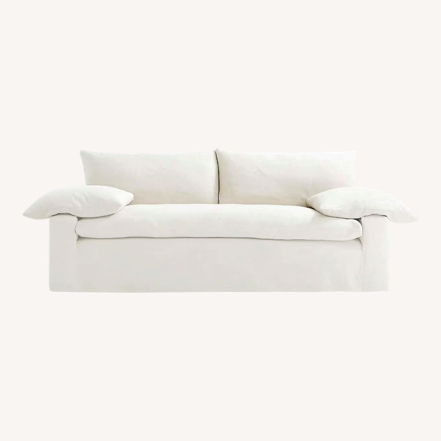 Crate & Barrel White Ever Slipcovered Sofa by Leanne Ford - image-0