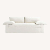 Crate & Barrel White Ever Slipcovered Sofa by Leanne Ford 