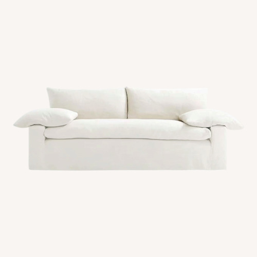 Used Crate & Barrel White Ever Slipcovered Sofa by Leanne Ford for sale on AptDeco