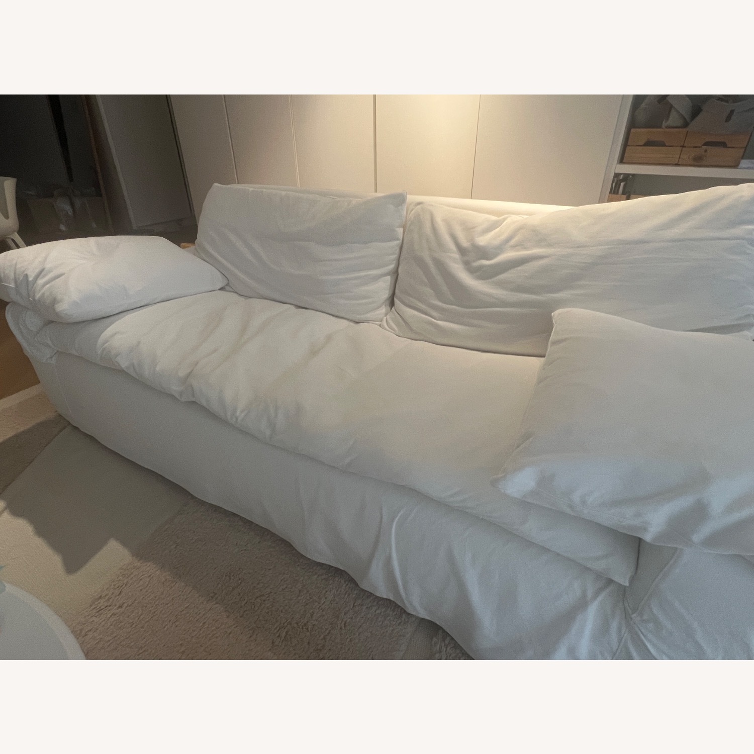 Crate & Barrel White Ever Slipcovered Sofa by Leanne Ford - image-6