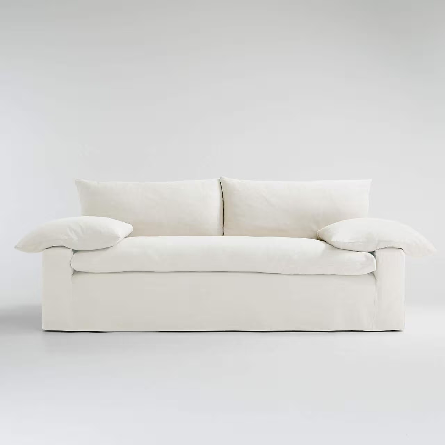 Crate & Barrel White Ever Slipcovered Sofa by Leanne Ford - image-6