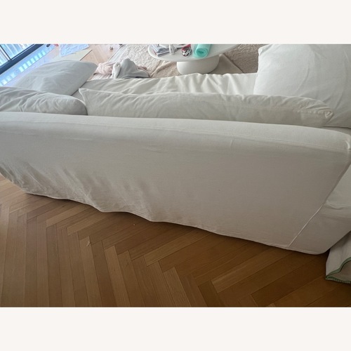 Used Crate & Barrel White Ever Slipcovered Sofa by Leanne Ford  for sale on AptDeco