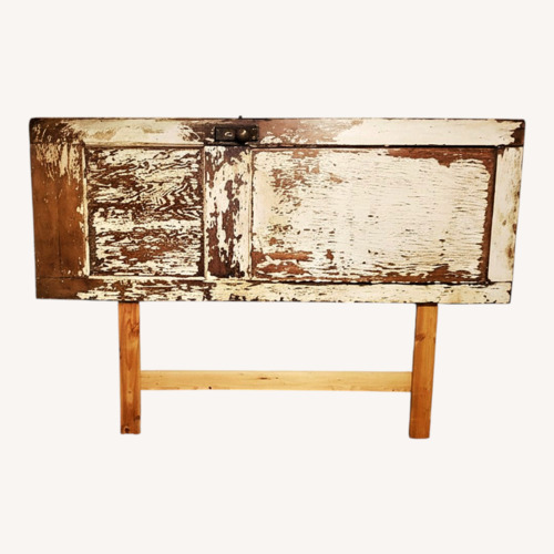 Used Vintage/Antique White Wood Headboard for sale on AptDeco