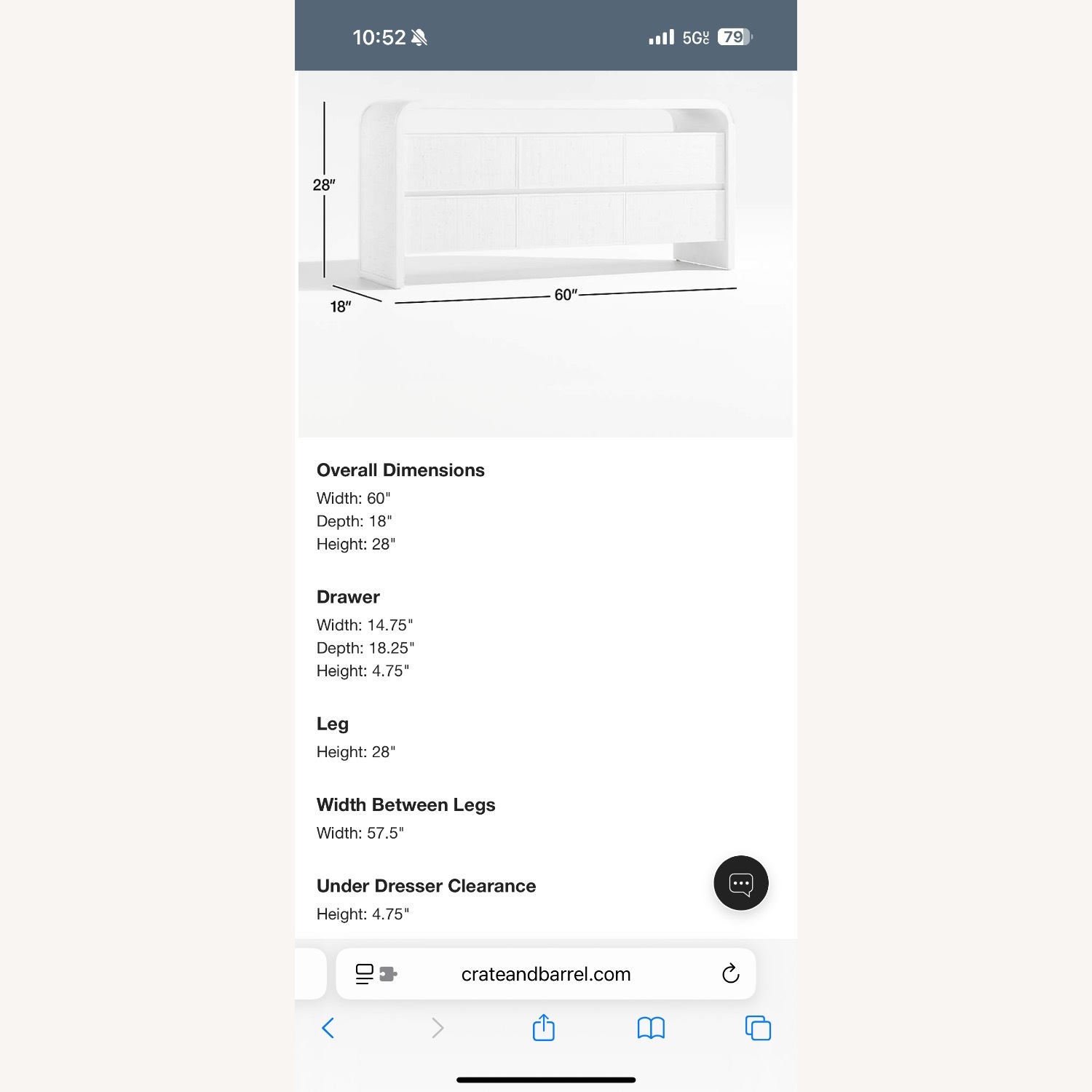 Crate & Barrel Dresser - image-6