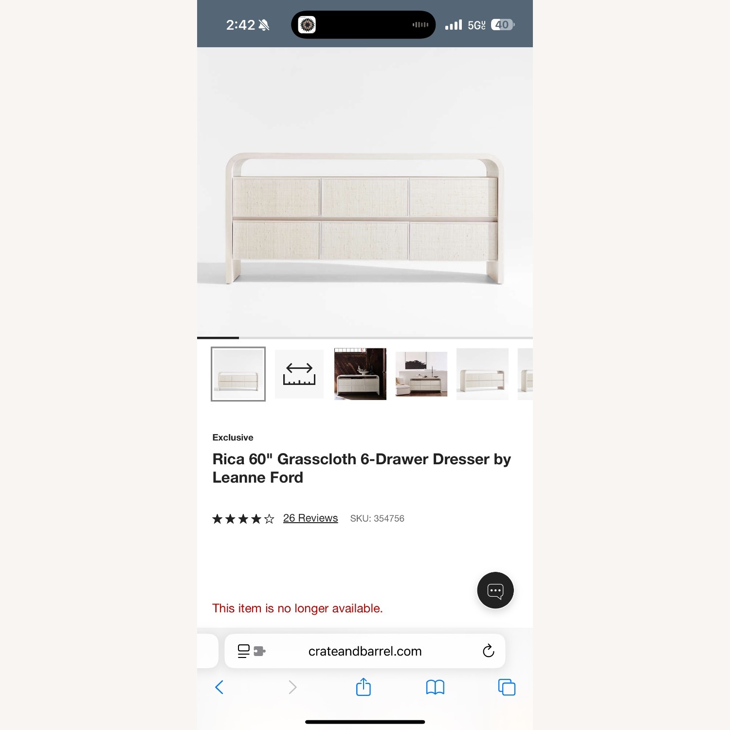 Crate & Barrel Dresser - image-5