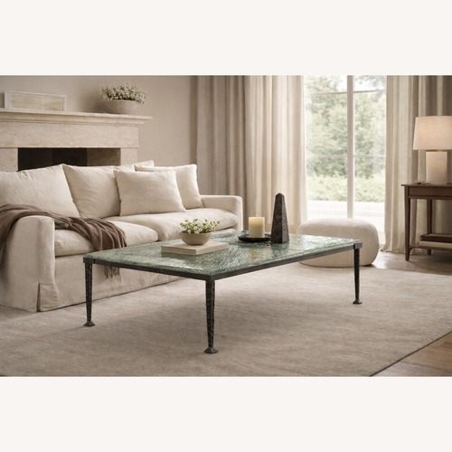 Used Restoration Hardware Adilon Rectangular Coffee Table 48"  for sale on AptDeco