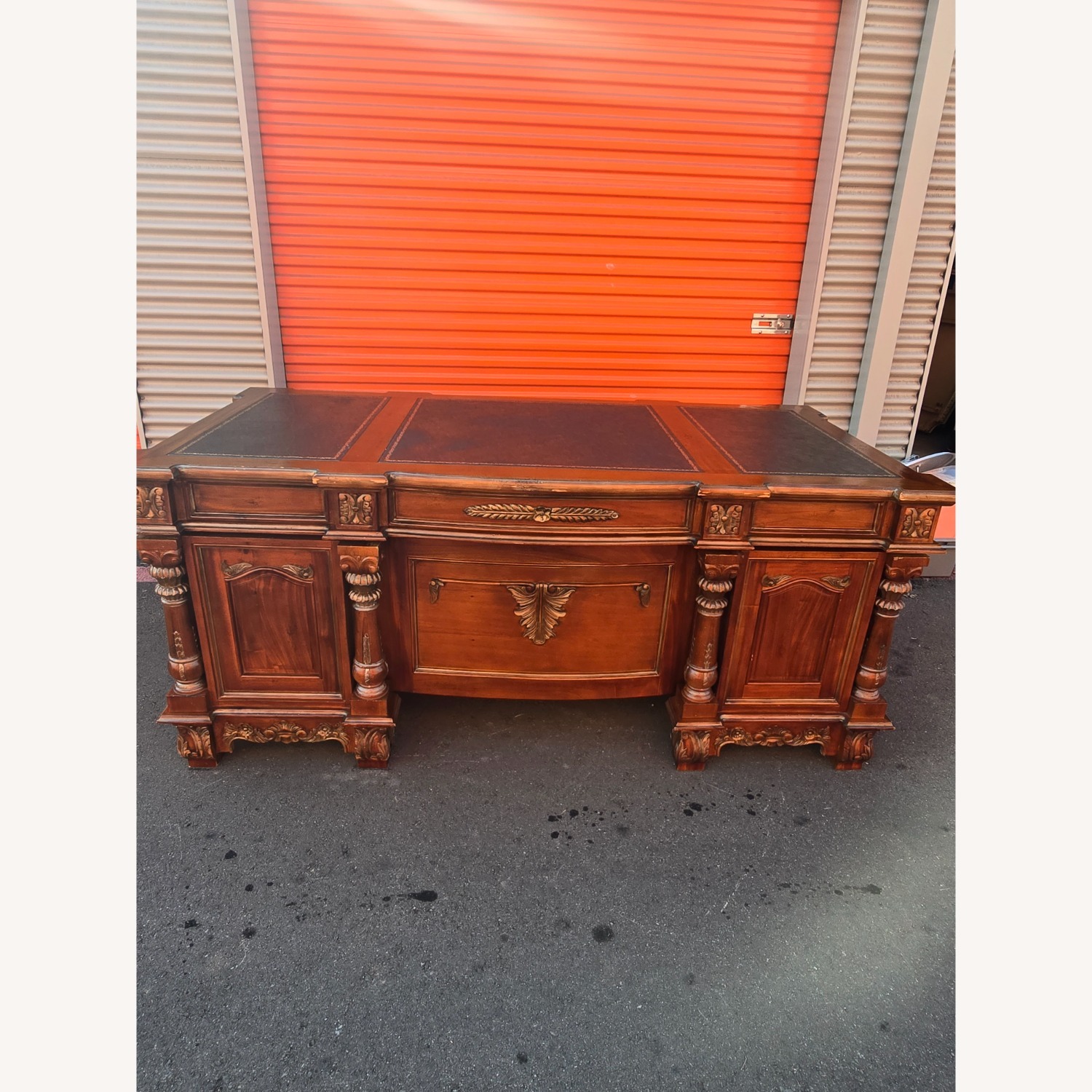 Regency Mahogany Executive Desk - image-1