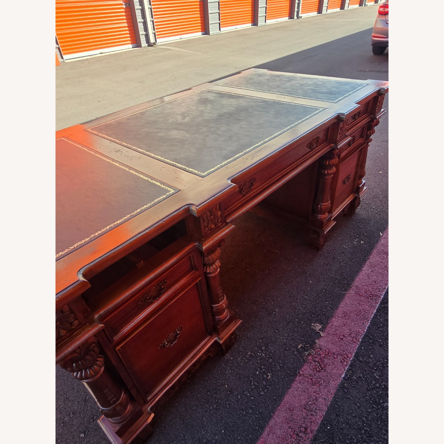 Regency Mahogany Executive Desk - image-2