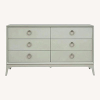 Fiona Light Gray Wood Dresser (6 Drawers)