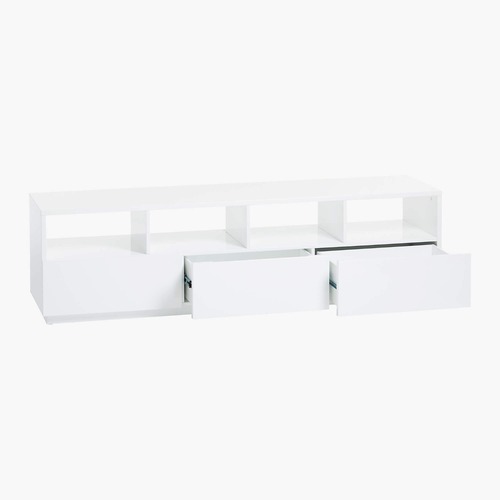 Used CB2 Chill 60" White High-Gloss Media Console for sale on AptDeco