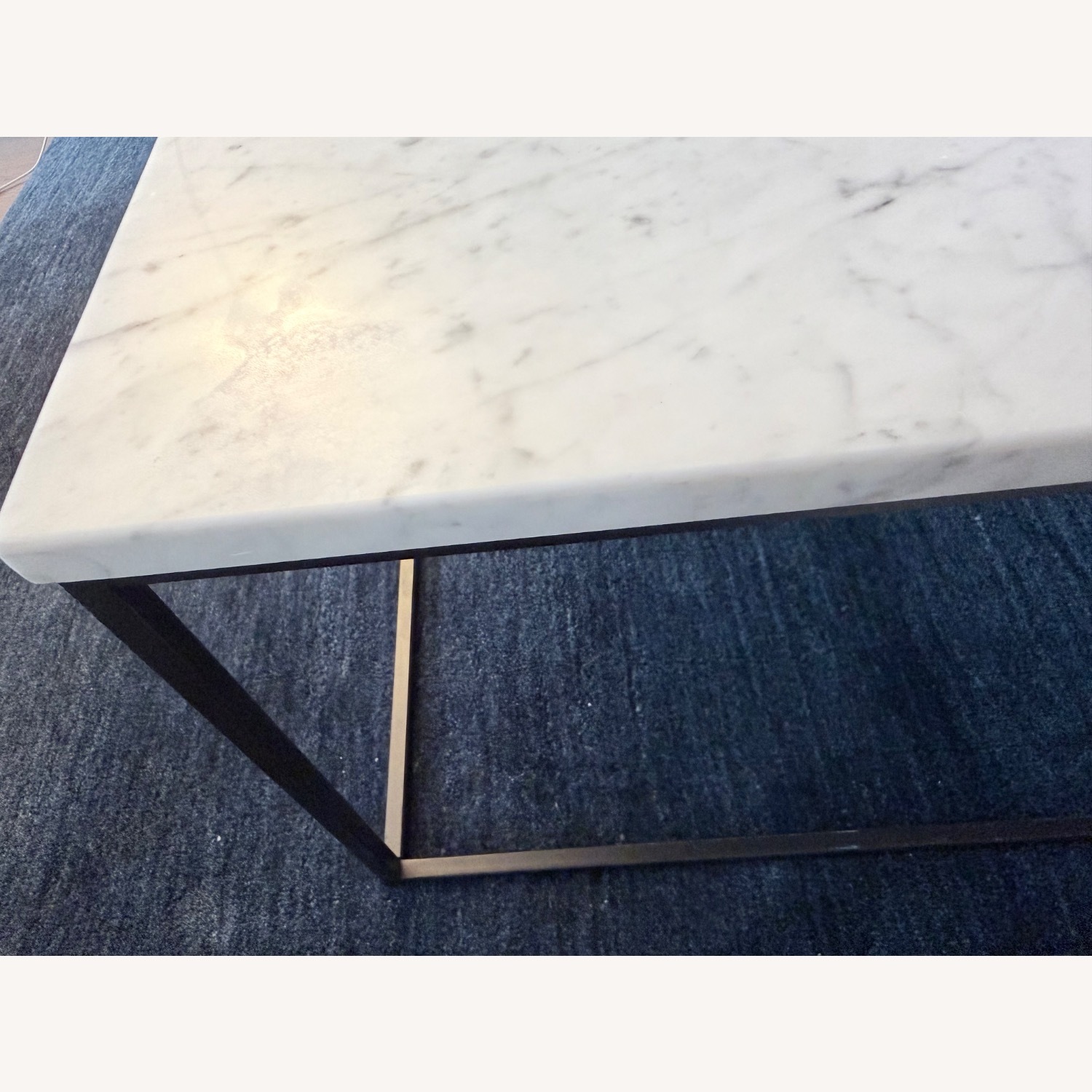 West Elm Streamline Marble Rectangle Coffee Table - image-7