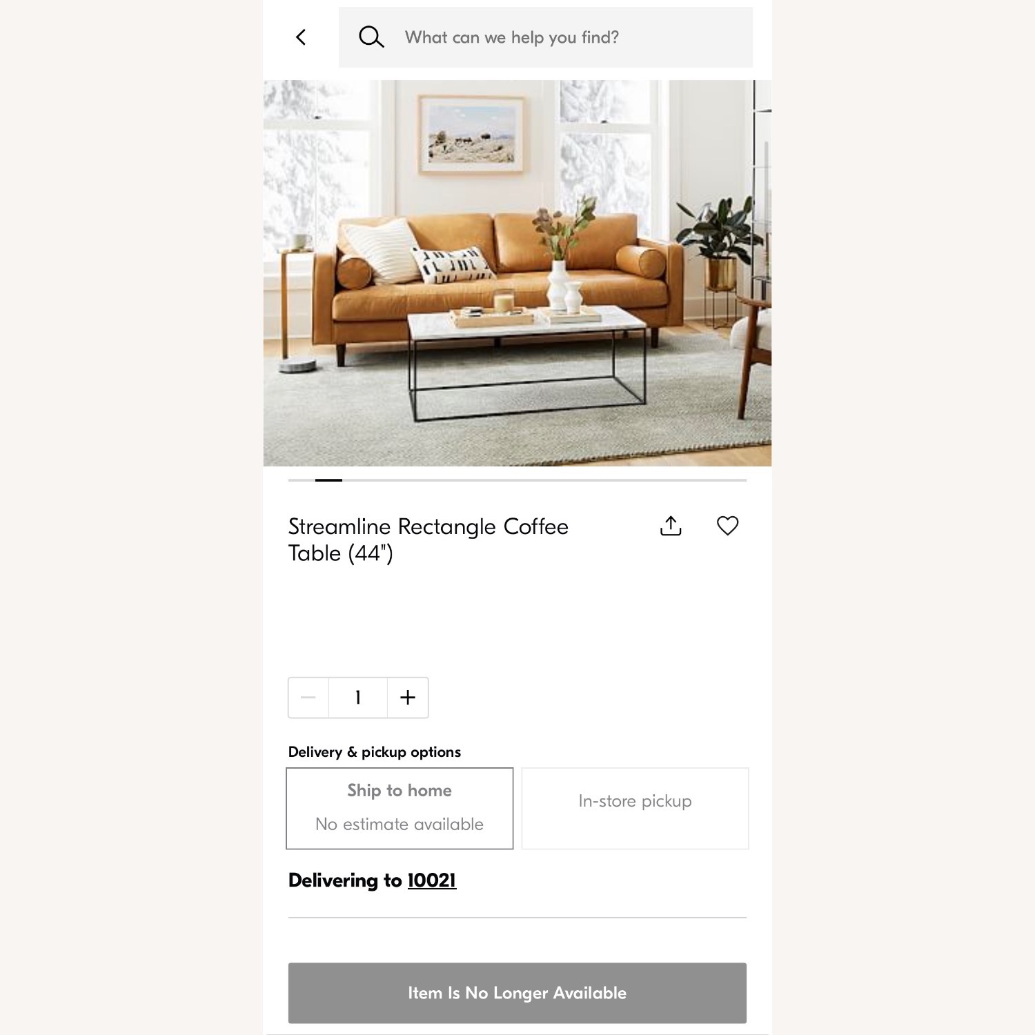 West Elm Streamline Marble Rectangle Coffee Table - image-5