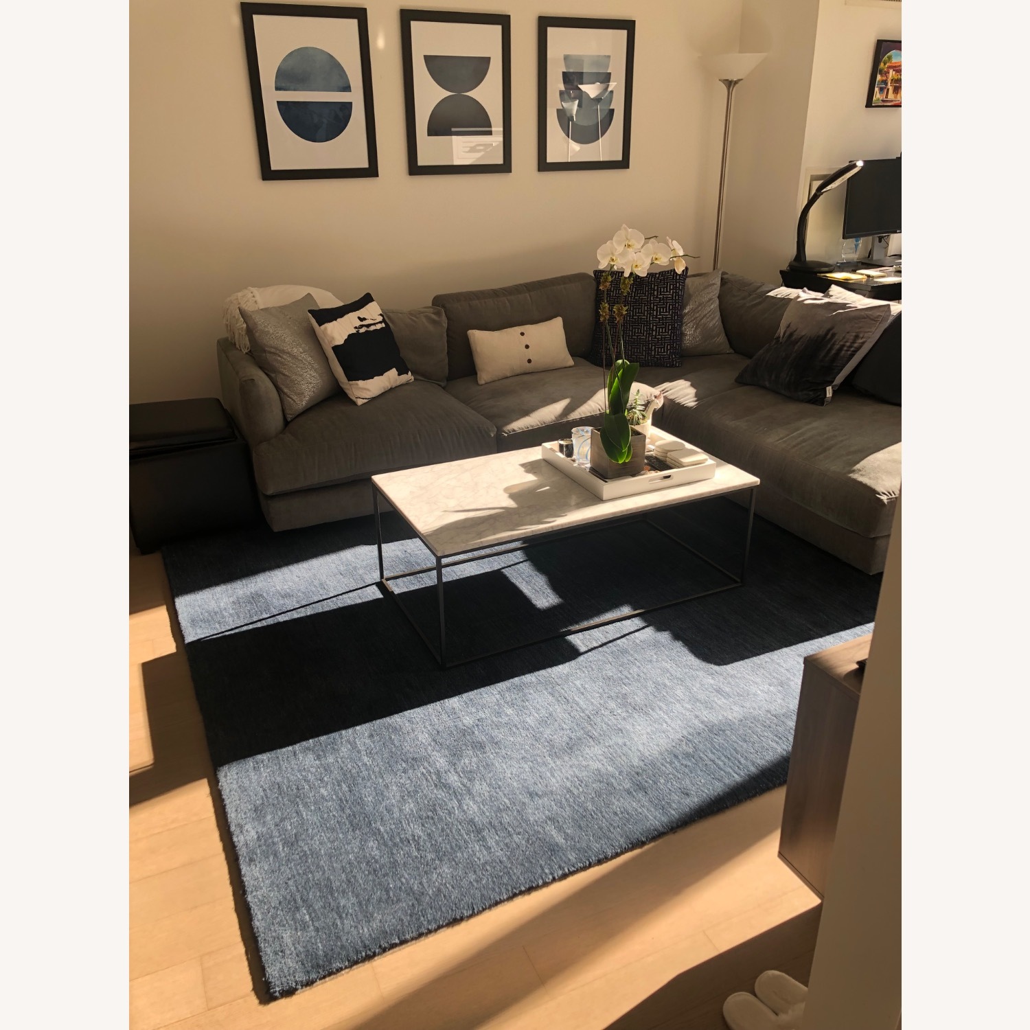 West Elm Streamline Marble Rectangle Coffee Table - image-6