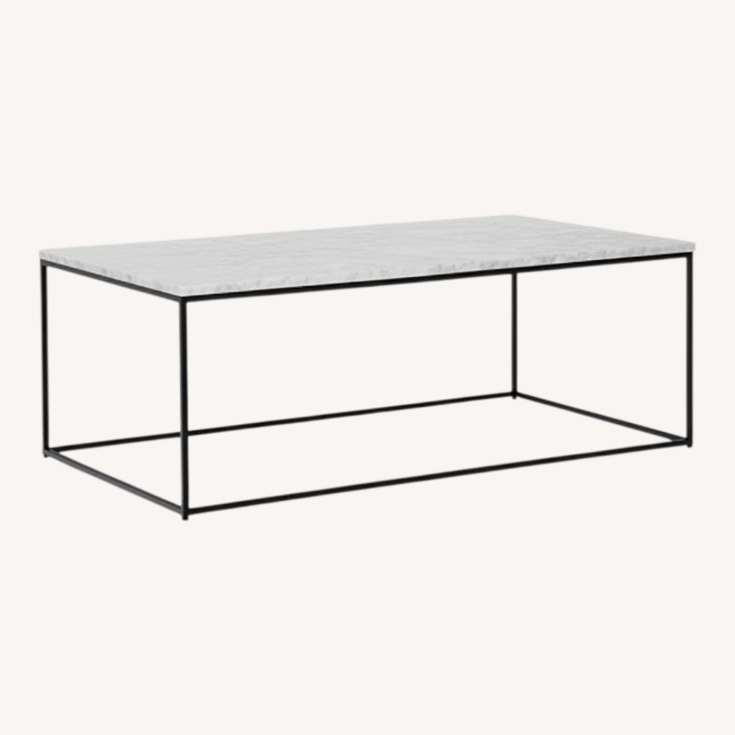 West Elm Streamline Marble Rectangle Coffee Table - image-0