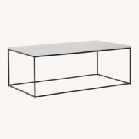 West Elm Streamline Marble Rectangle Coffee Table