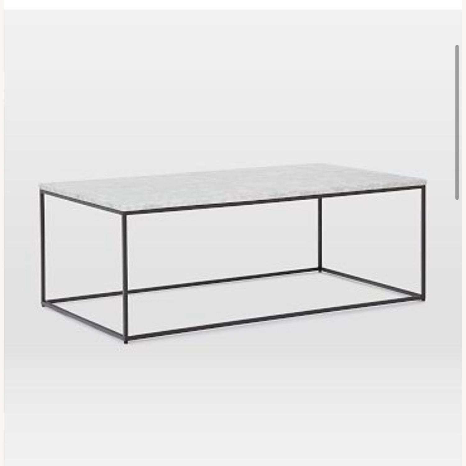 West Elm Streamline Marble Rectangle Coffee Table - image-1