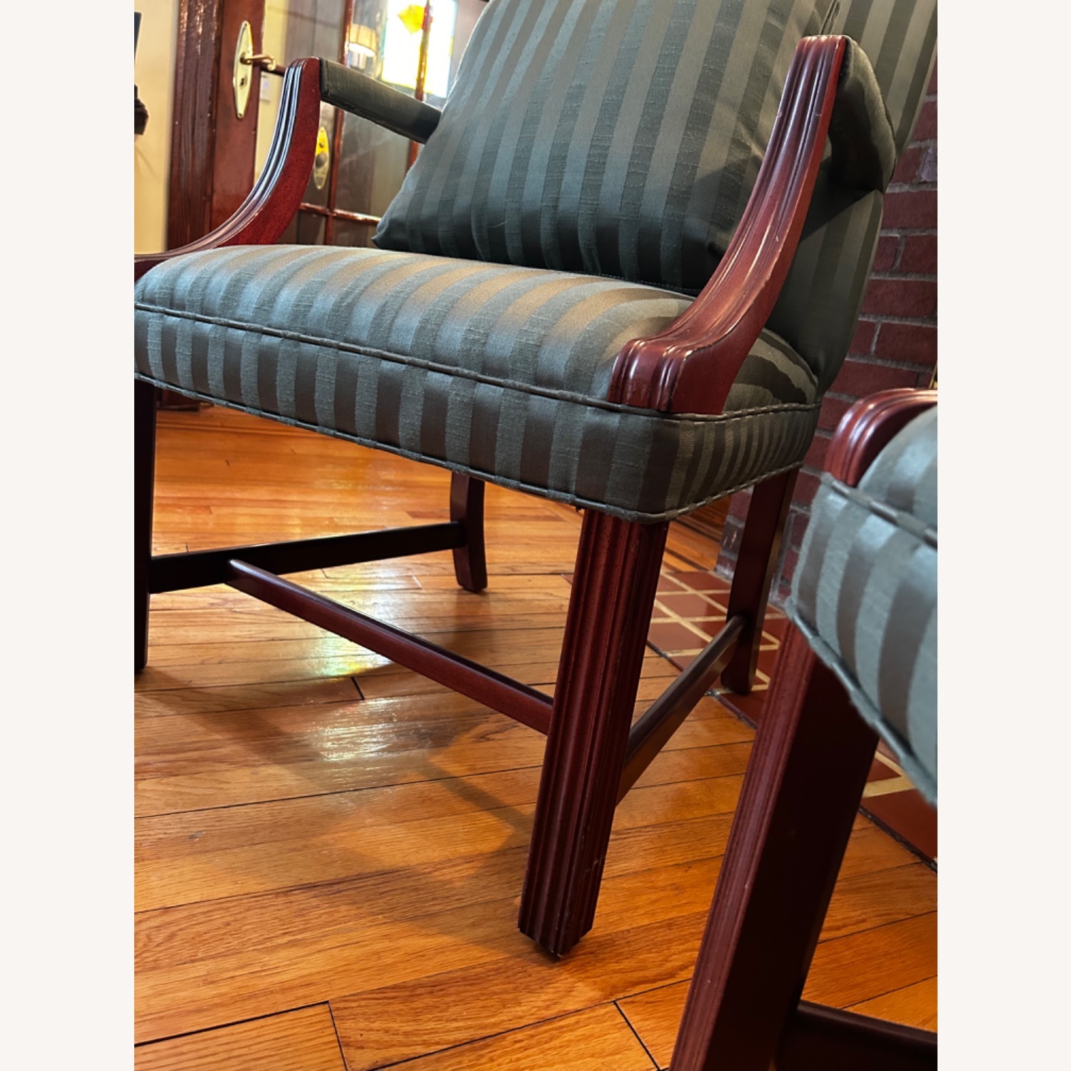 Green Fabric Armchair - image-6