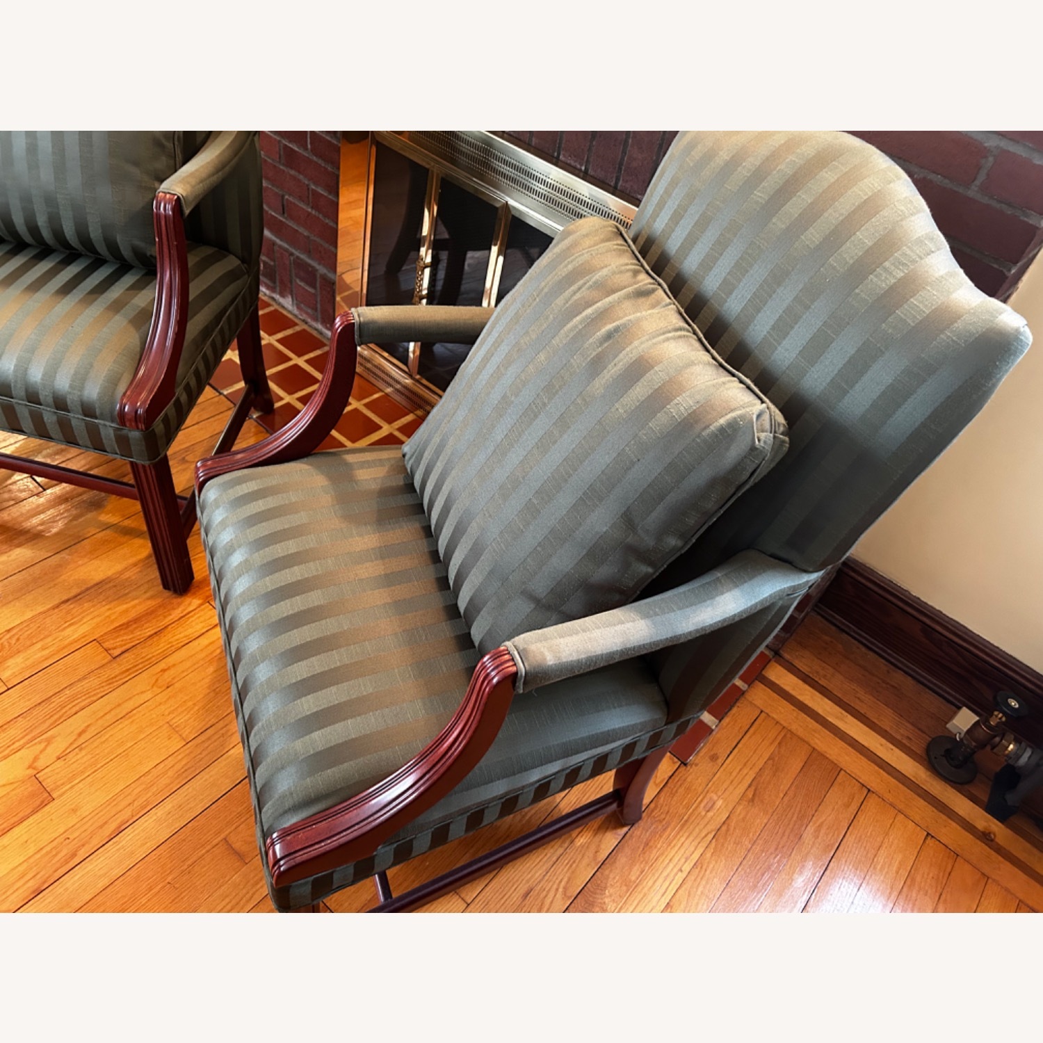 Green Fabric Armchair - image-4