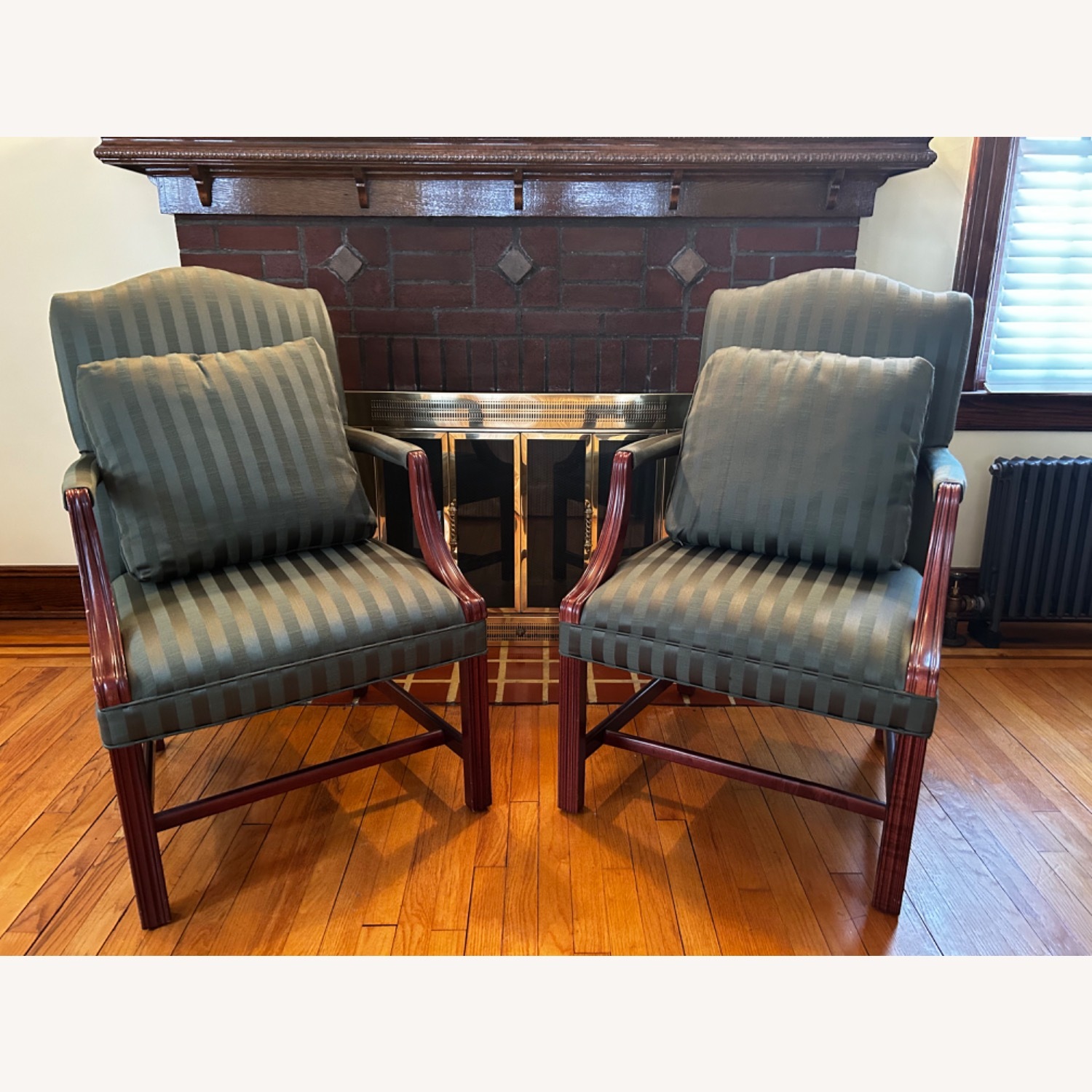 Green Fabric Armchair - image-1