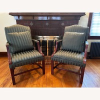 Green Fabric Armchair