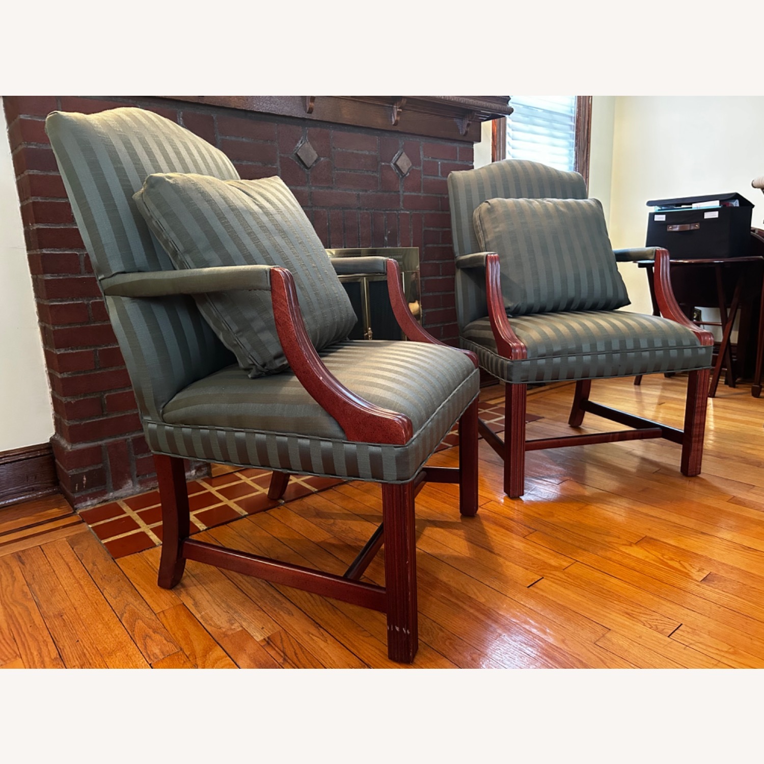 Green Fabric Armchair - image-3