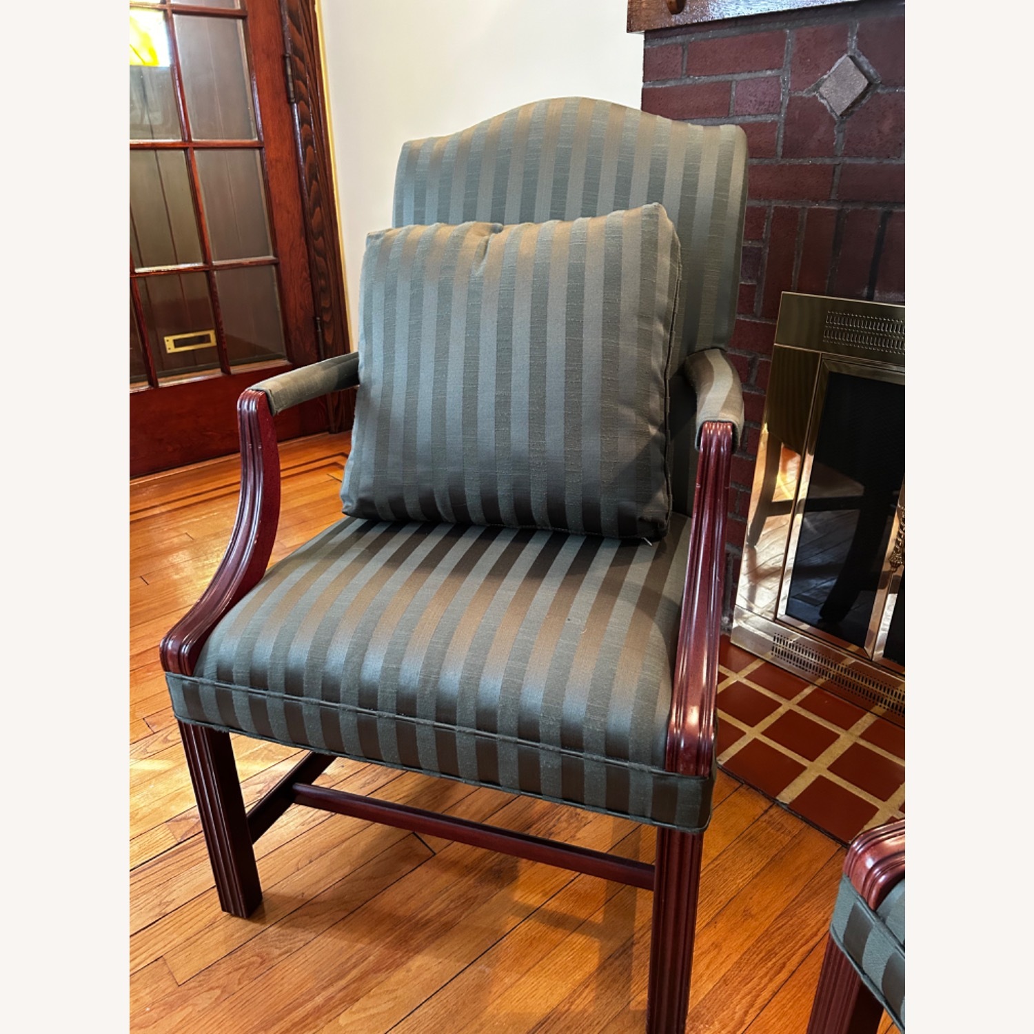 Green Fabric Armchair - image-5