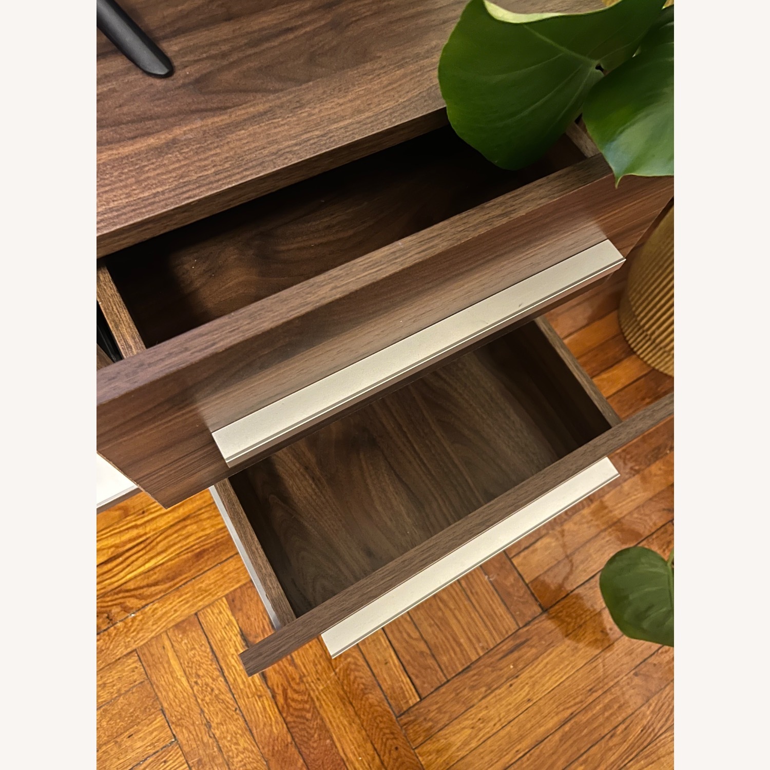 Dark Brown Wood Veneer Media Storage - image-3