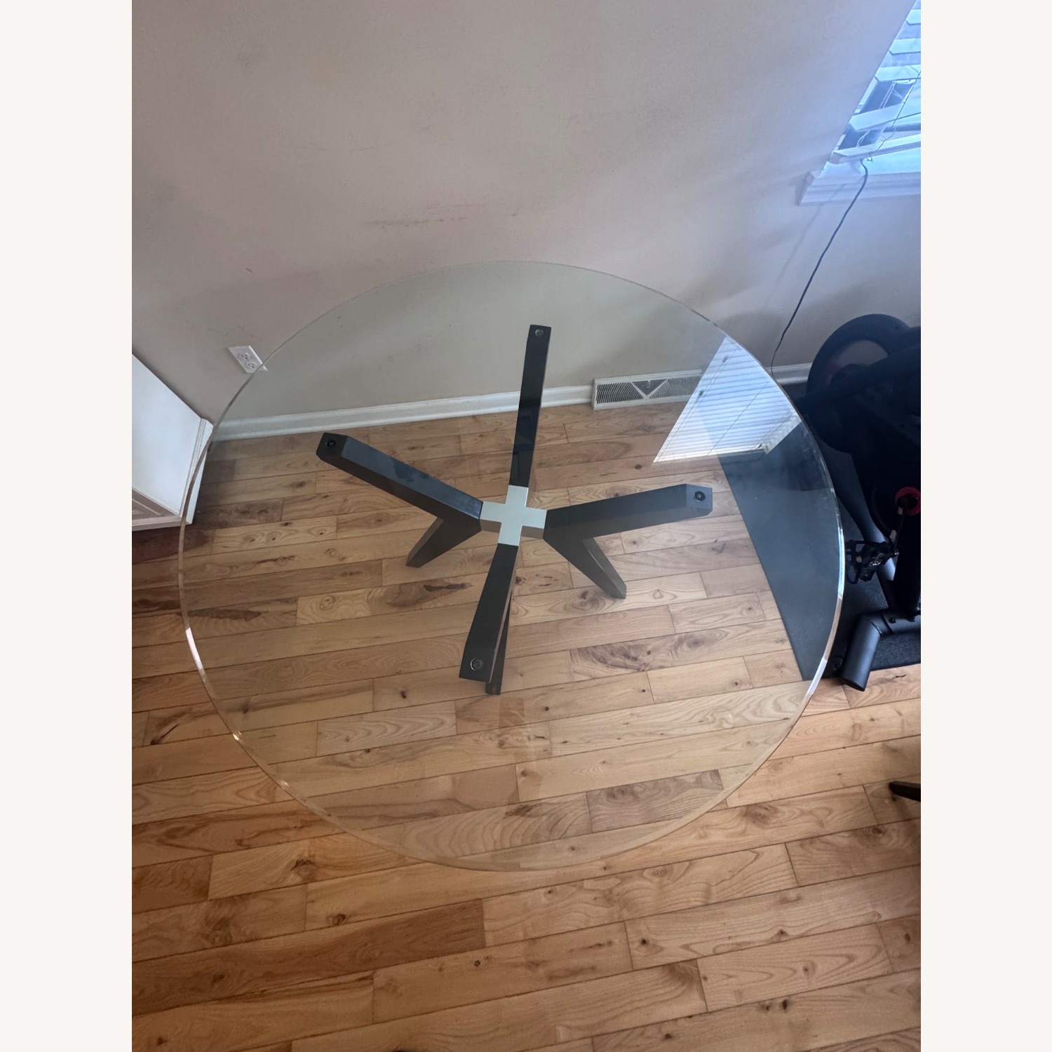 Macy’s Round Glass Dining Table + 5 Chairs  - image-2