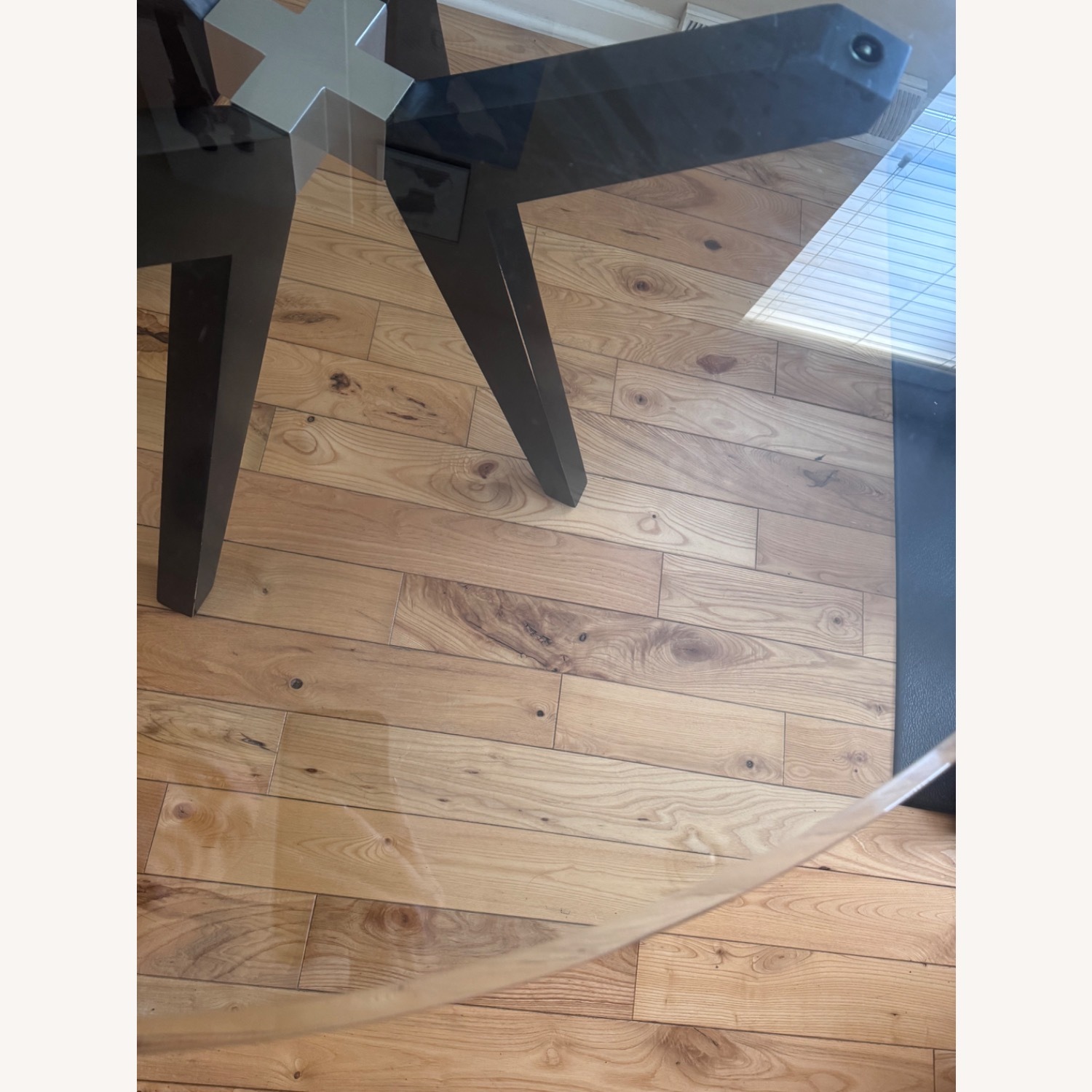 Macy’s Round Glass Dining Table + 5 Chairs  - image-6