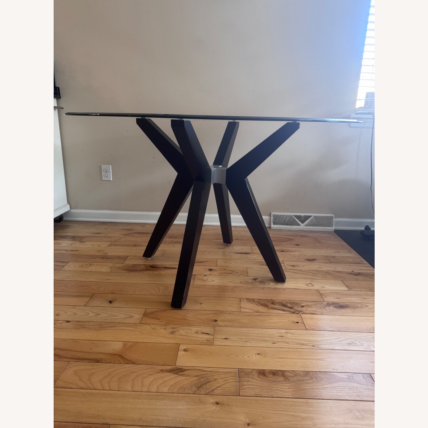 Macy’s Round Glass Dining Table + 5 Chairs  - image-3