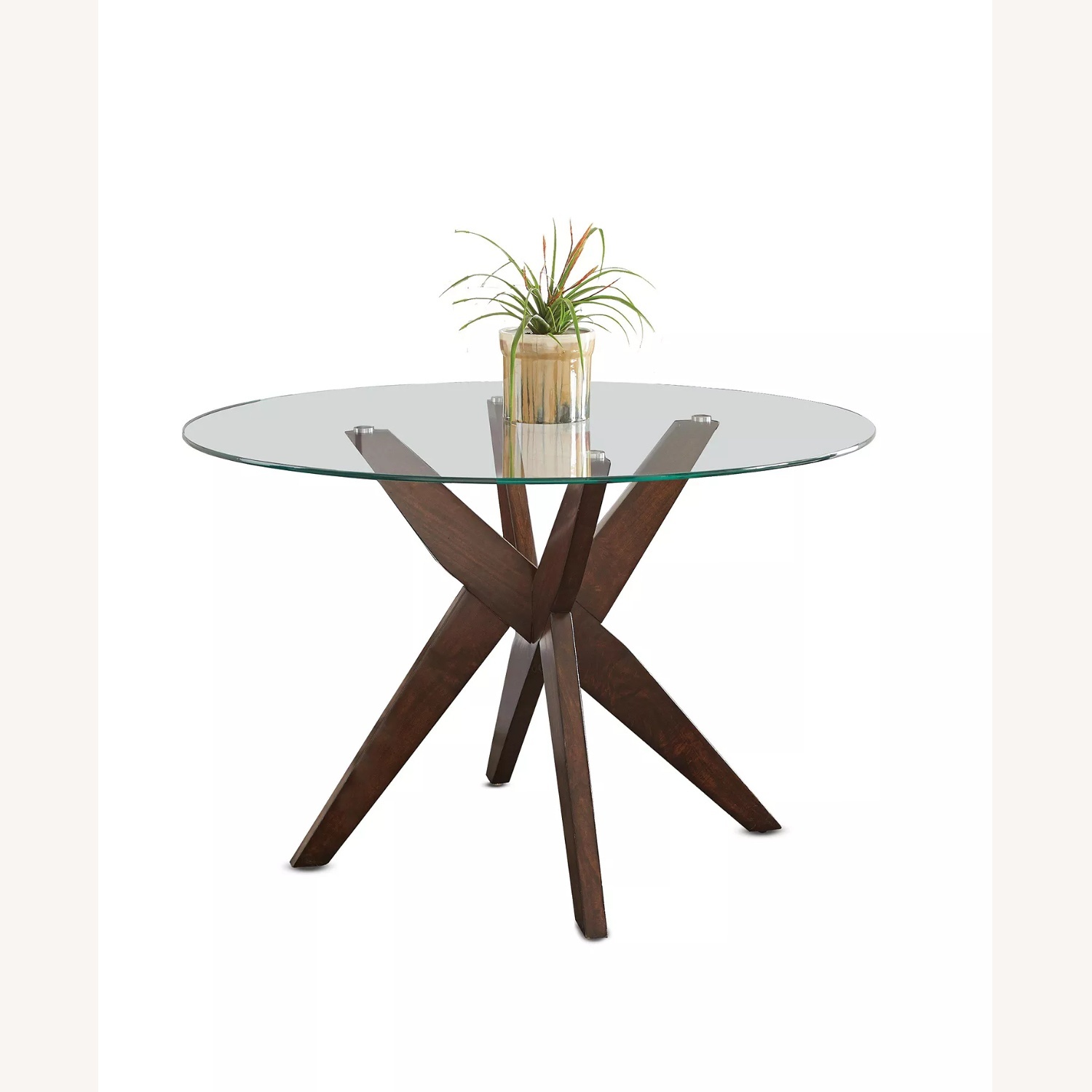 Macy’s Round Glass Dining Table + 5 Chairs  - image-13