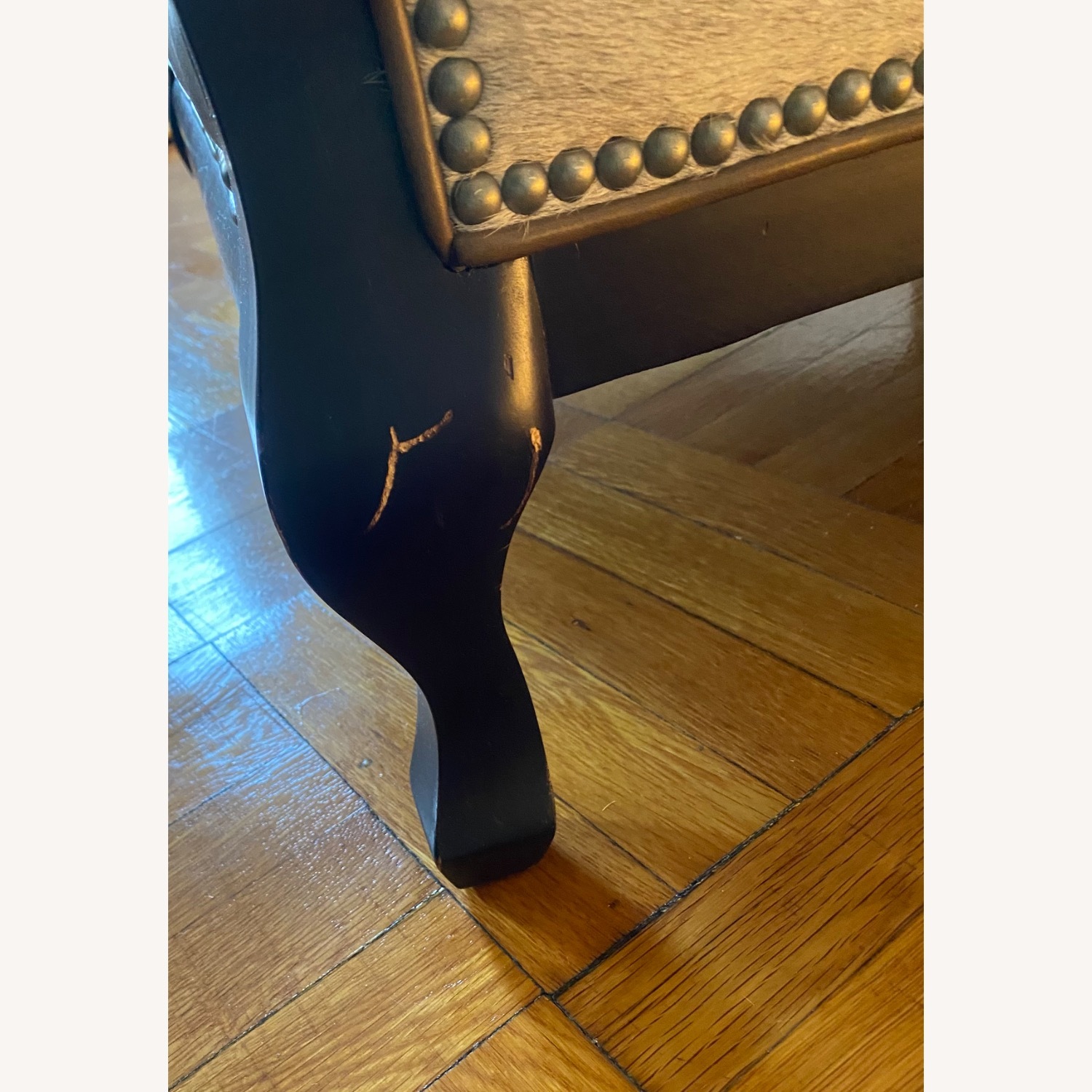 Arhaus Camden Brown Leather and Hair on Hide Accent Chair - image-5