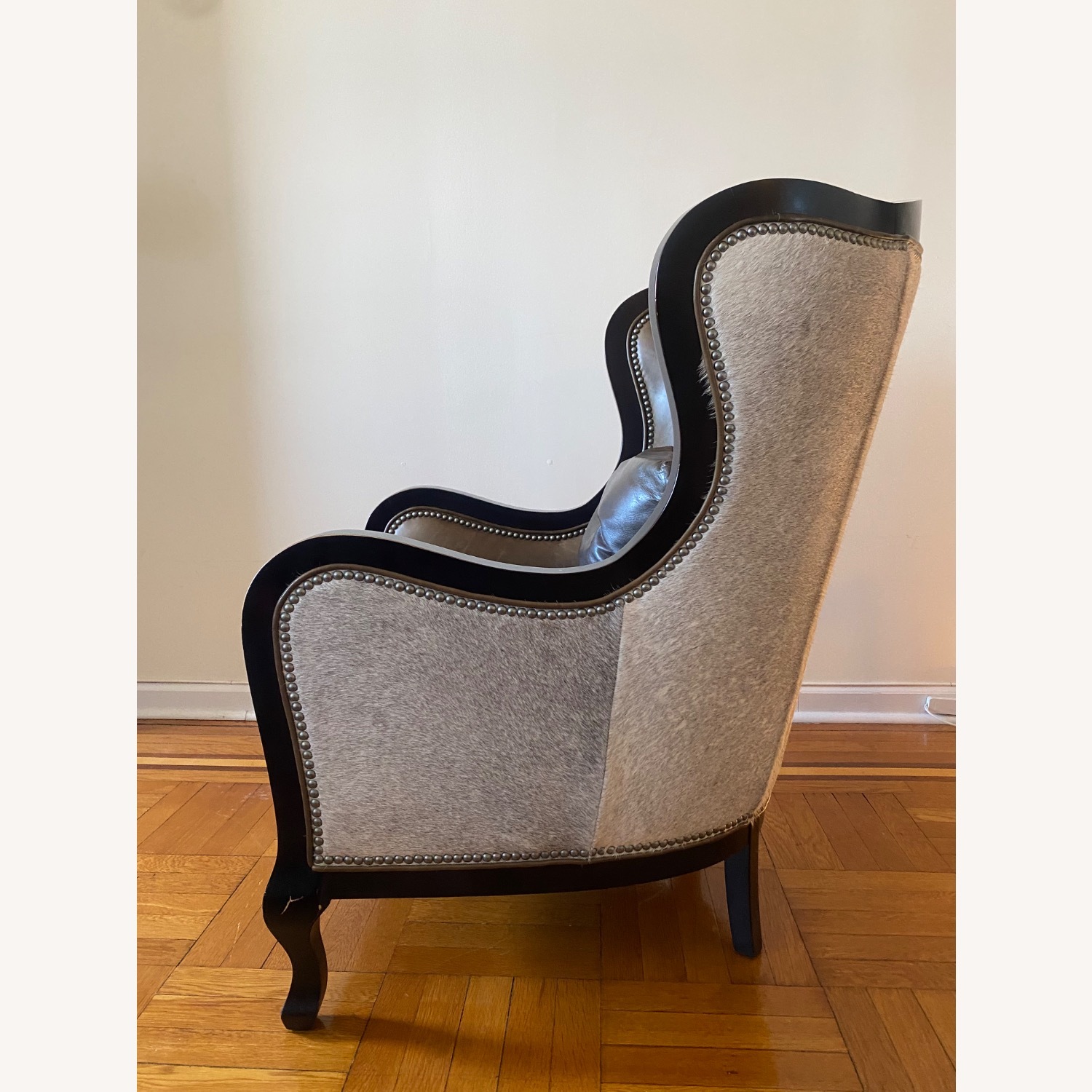 Arhaus Camden Brown Leather and Hair on Hide Accent Chair - image-2