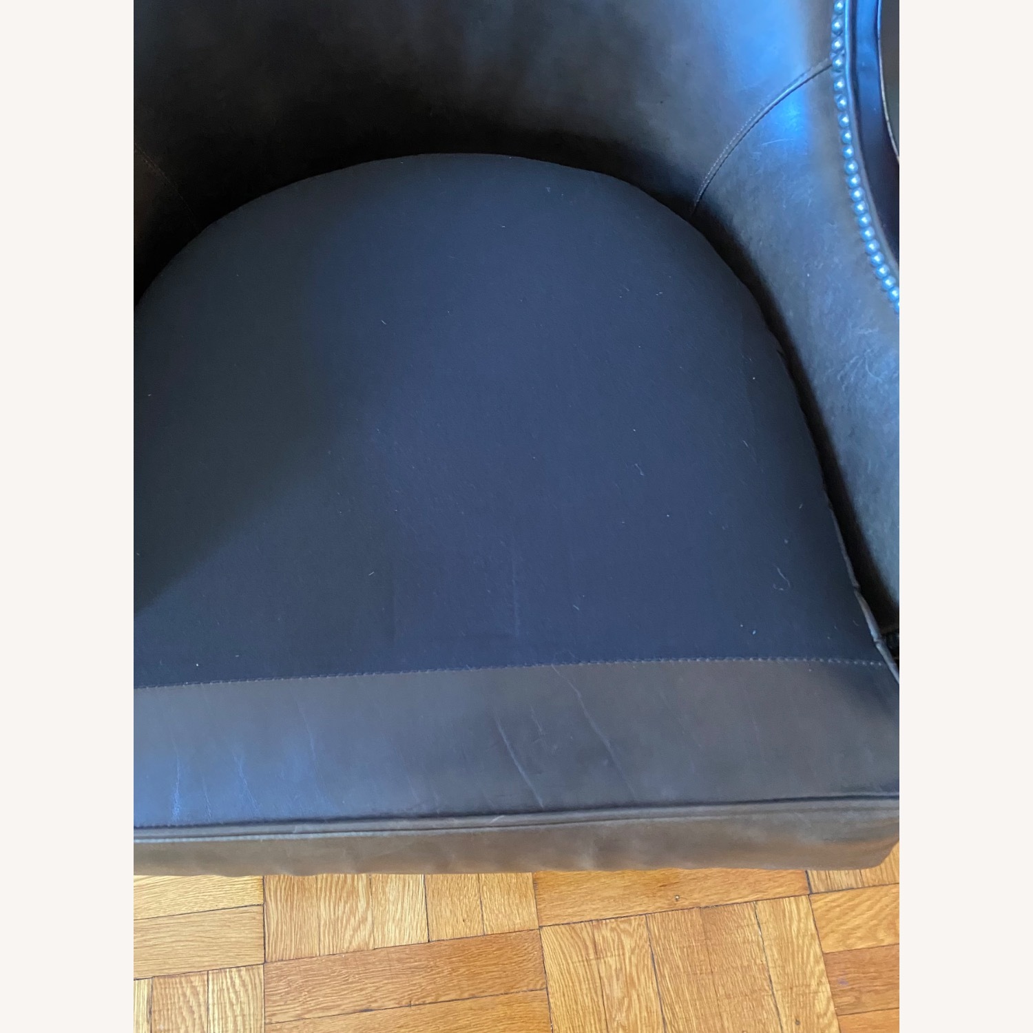 Arhaus Camden Brown Leather and Hair on Hide Accent Chair - image-9