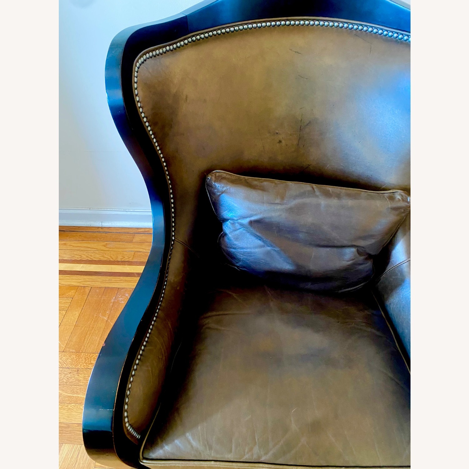 Arhaus Camden Brown Leather and Hair on Hide Accent Chair - image-10