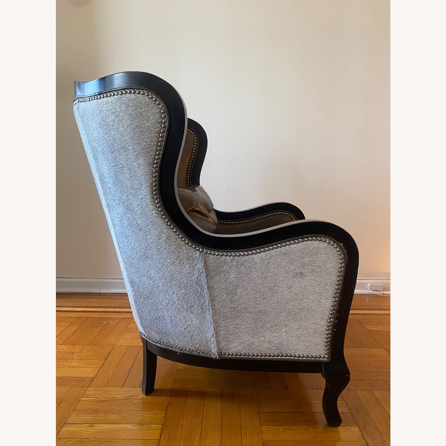 Arhaus Camden Brown Leather and Hair on Hide Accent Chair - image-14