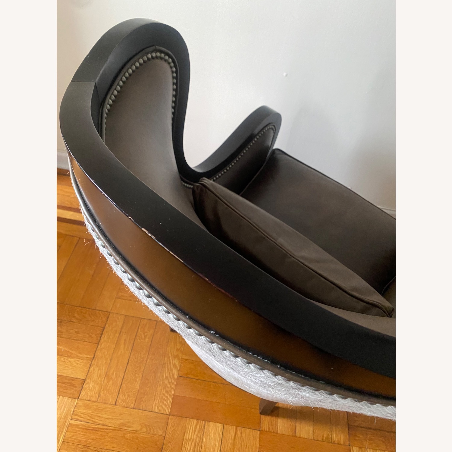 Arhaus Camden Brown Leather and Hair on Hide Accent Chair - image-16