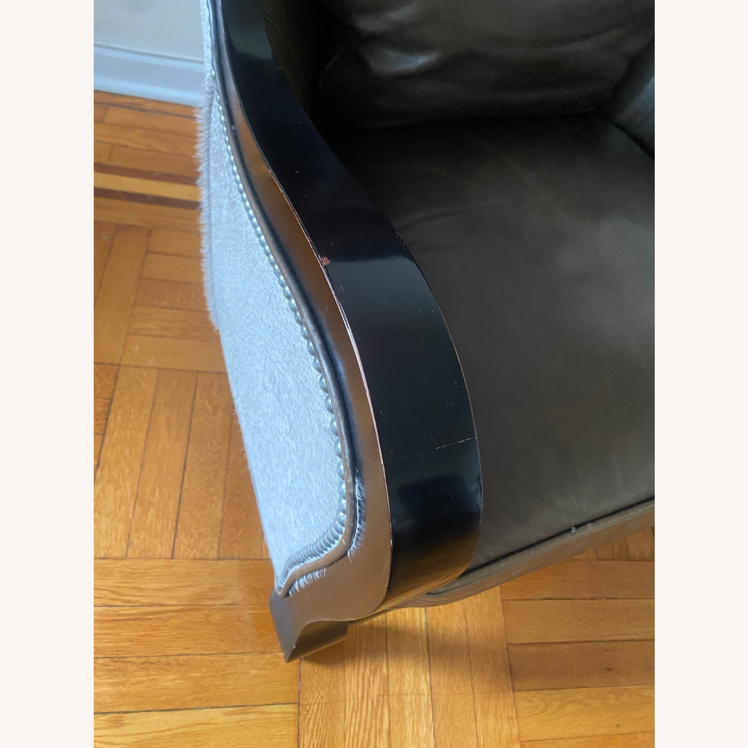 Arhaus Camden Brown Leather and Hair on Hide Accent Chair - image-15