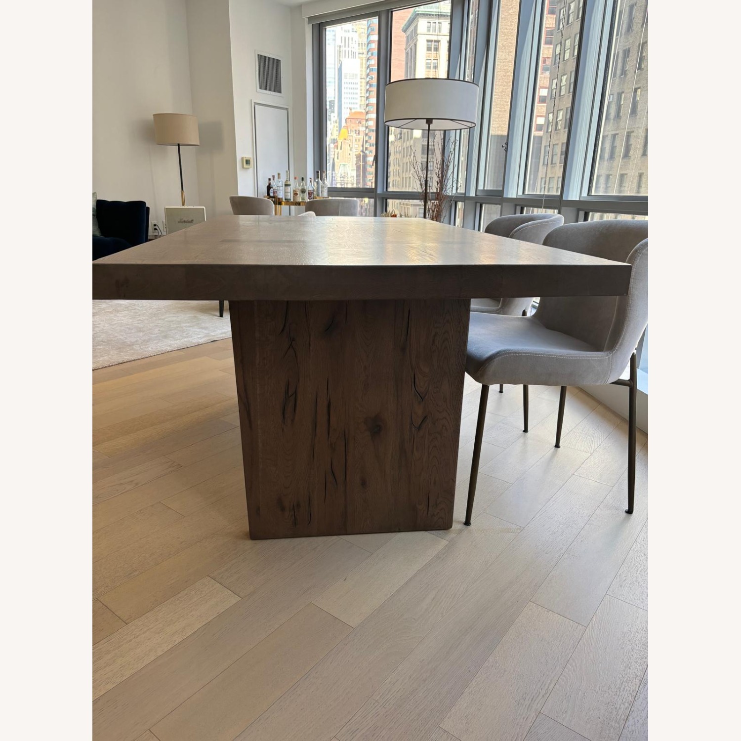 Arhaus Dark Brown Wood Dining Set - image-2