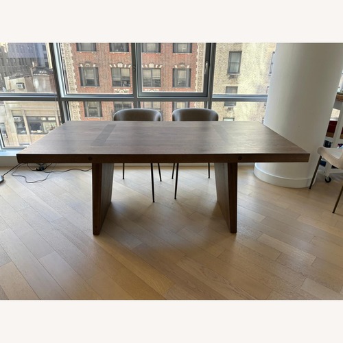 Used Arhaus Dark Brown Wood Dining Set for sale on AptDeco