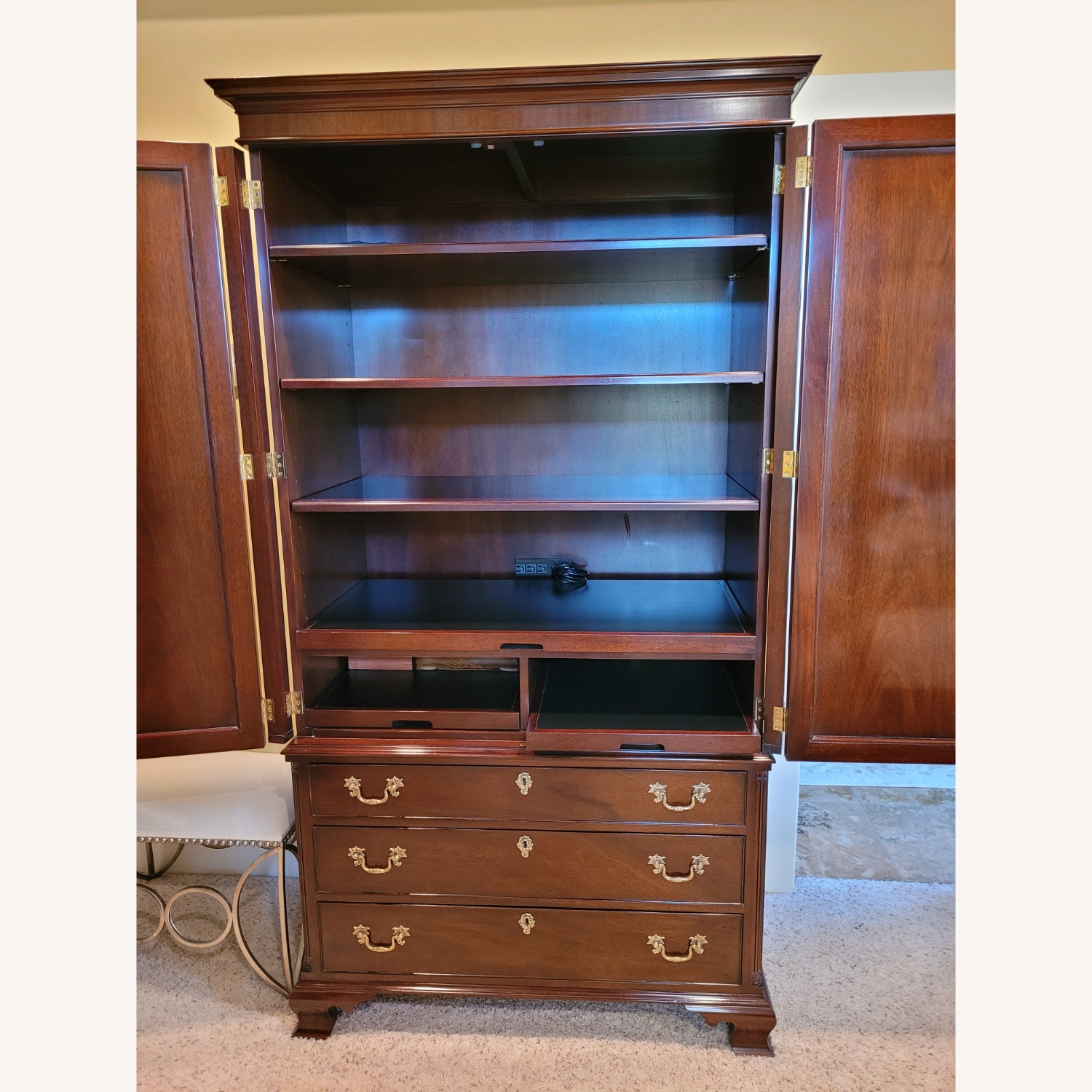 Kindel Furniture Mahogany Wood Armoire - image-2